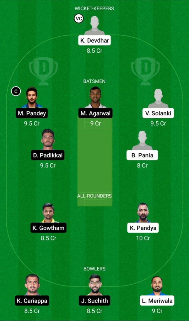 BRD vs KAR Dream11