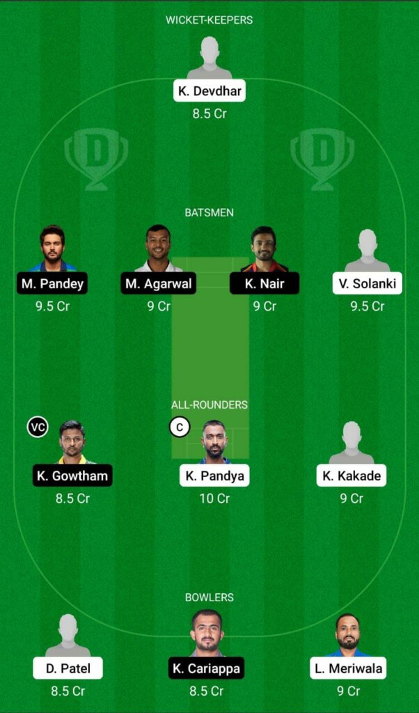 BRD vs KAR Dream11