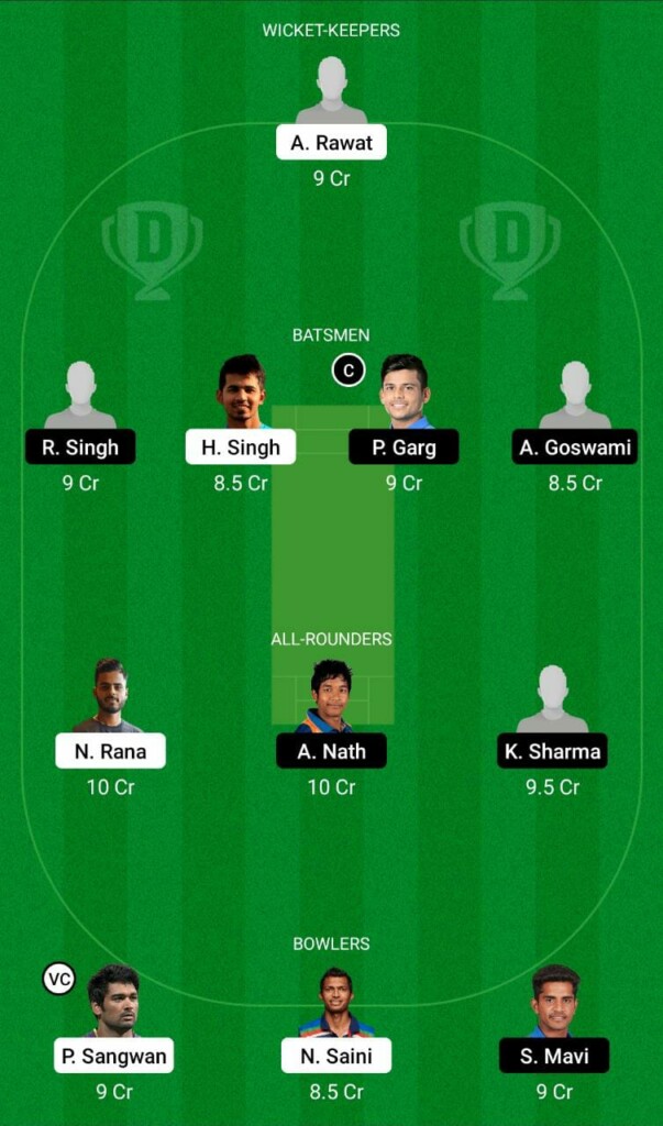 DEL vs UP Dream11