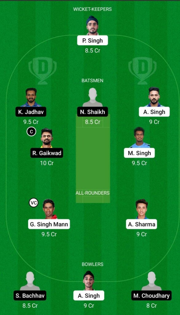 PUN vs MAH Dream11