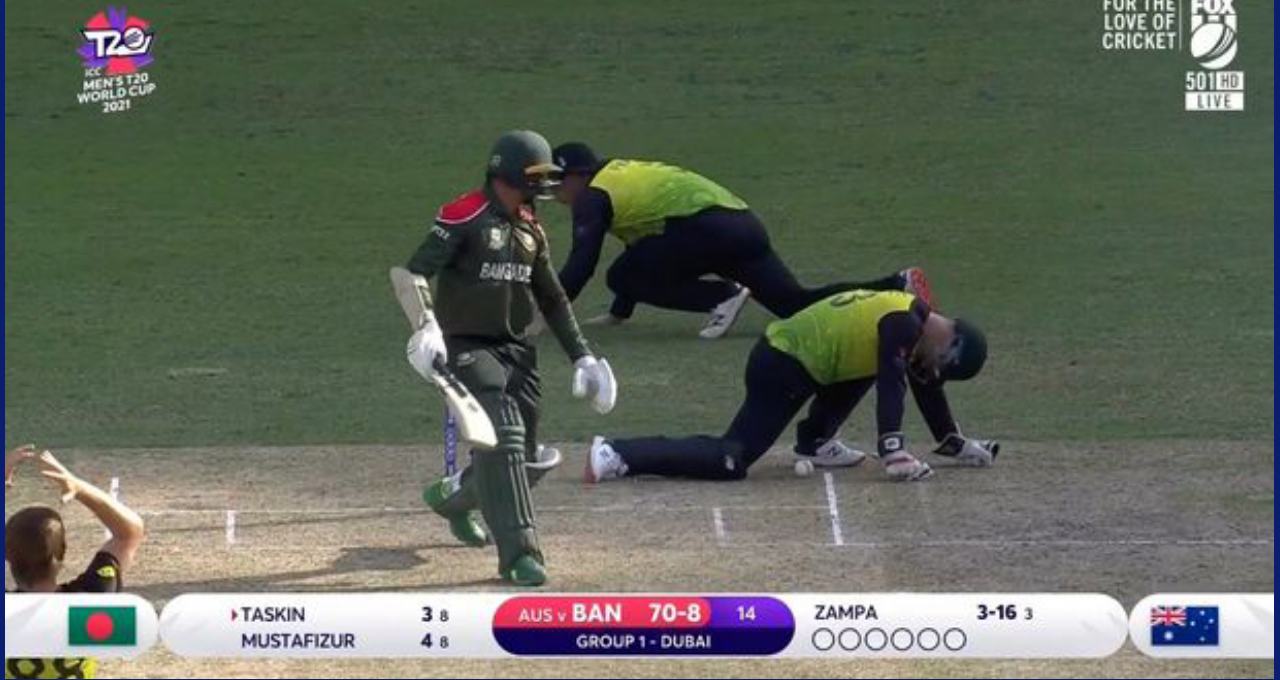 WATCH: “I tried to catch it” Matthew Wade engage in an on-field banter as he drops Adam Zampa’s hat-trick ball