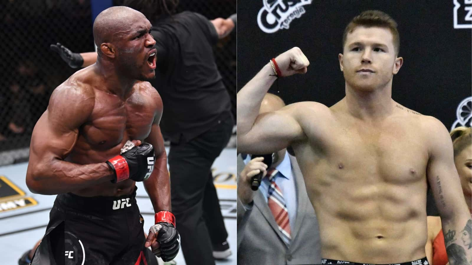 “Who drags other guy’s body out”- Kamaru Usman offers a gruesome prediction for his boxing match against Canelo Alvarez