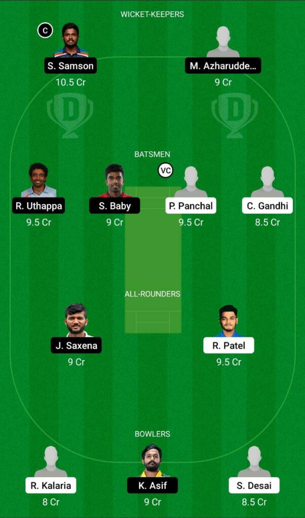 GUJ vs KER Dream11