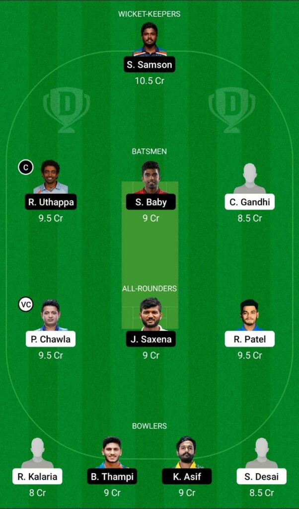 GUJ vs KER Dream11