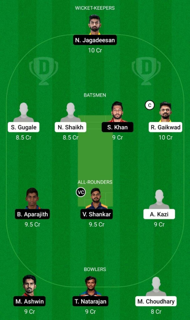 MAH vs TN Dream11