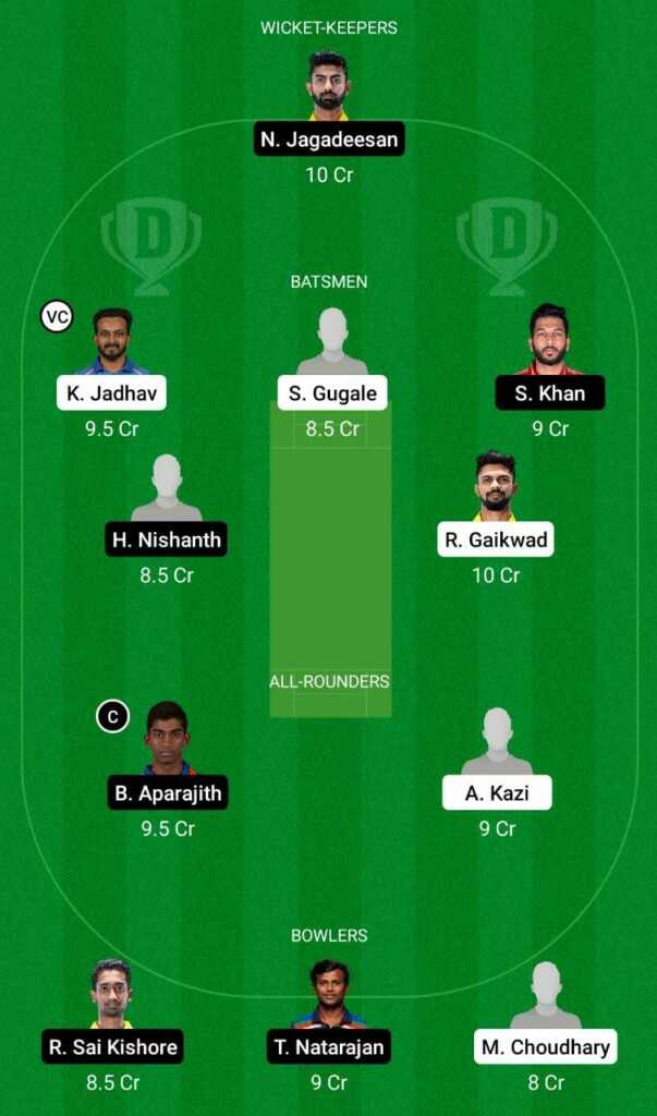 MAH vs TN Dream11