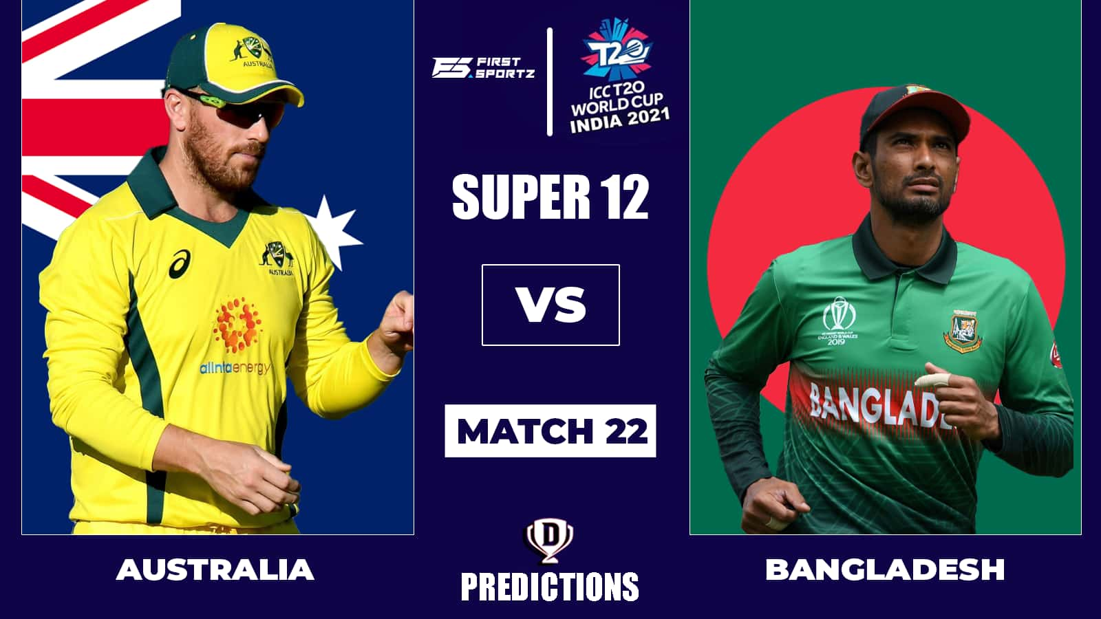 T20 World Cup: Super 12 – AUS vs BAN Dream11 Team Prediction, Fantasy Cricket Tips and Playing 11 Updates