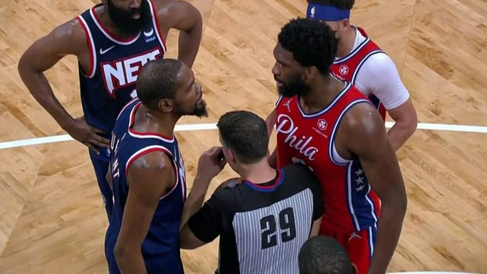 “H*** No, he didn’t even say nothing, I was turned up” – Kevin Durant on if Embiid crossed the line