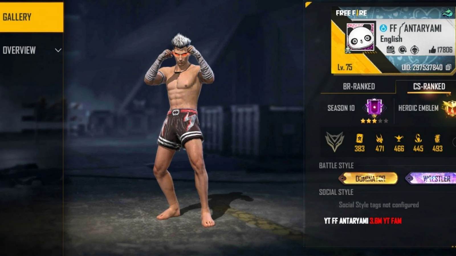 FF Antaryami Free Fire ID, K/D Ratio, Stats, YouTube Channel, Monthly Income And More For December 2021