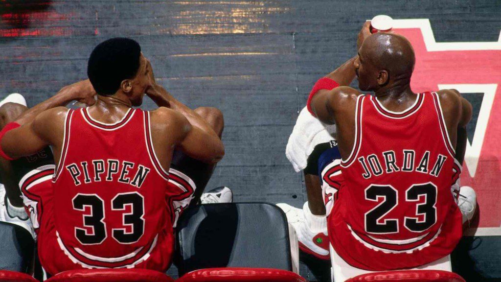 Michael Jordan and Scottie Pippen