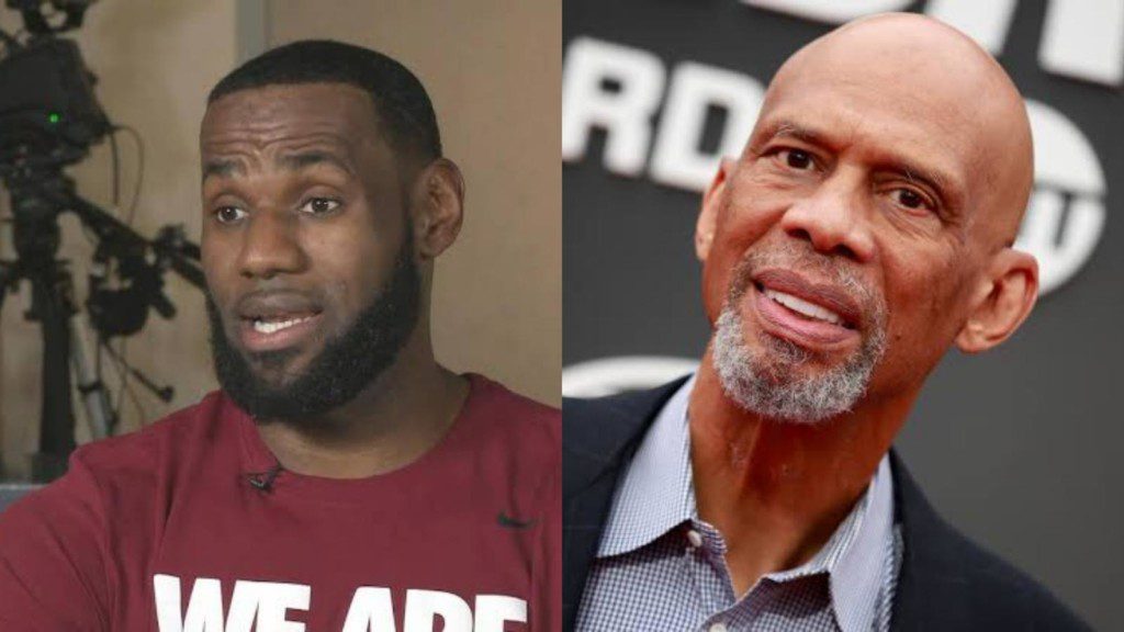 LeBron James and Kareem Abdul-Jabbar