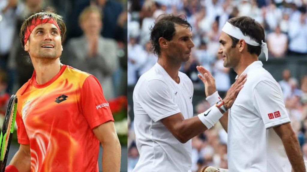 David Ferrer, Rafael Nadal and Roger Federer