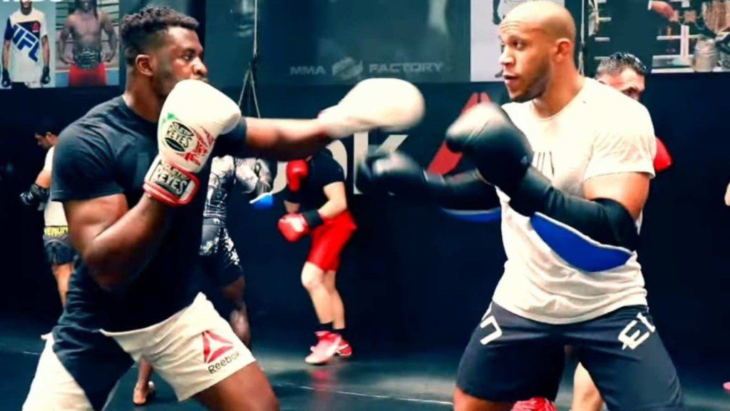 Francis Ngannou and Cyril Gane