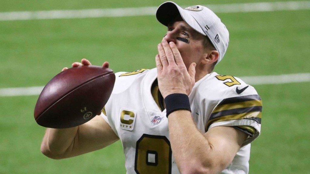 Drew Brees in action for the Saints