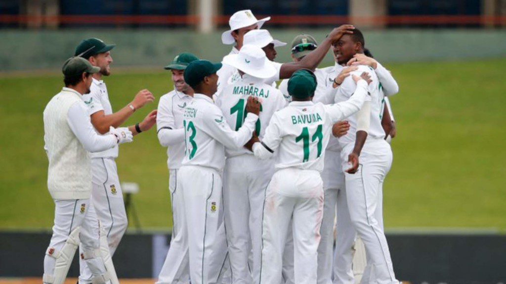 Lungi Ngidi celebrates