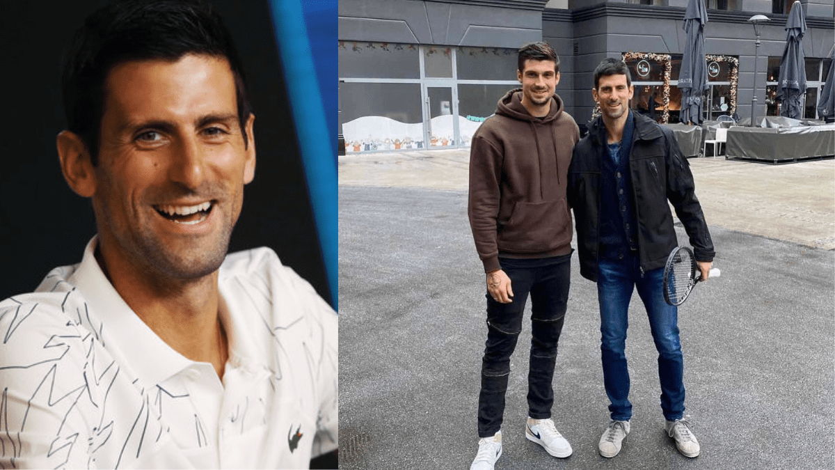 Watch: Novak Djokovic meets Serbian Handball Legend Petar Djordjic in Belgrade on Christmas