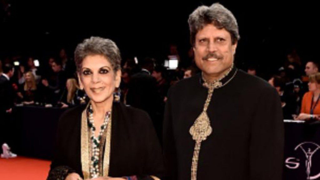 Kapil Dev and his wife Romi Bhatia