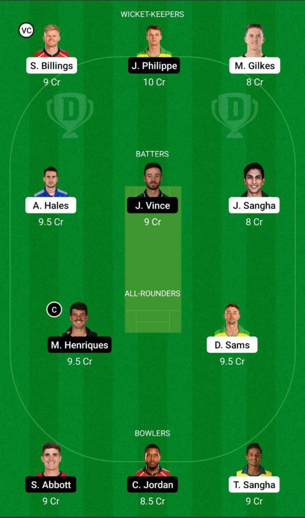 THU vs SIX Dream11