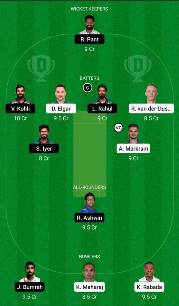 SA vs IND Dream11