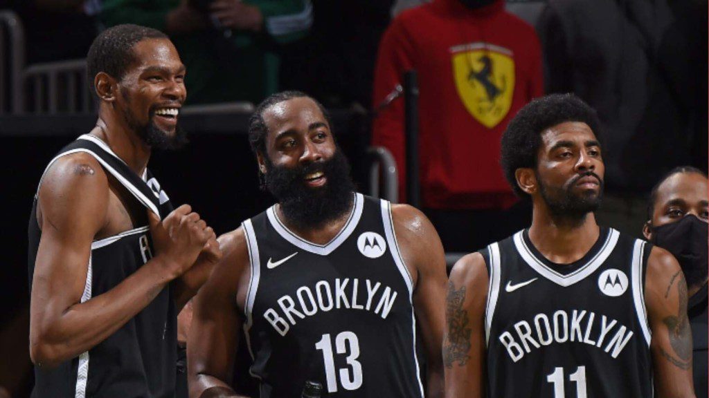 Kevin Durant, James Harden and Kyrie Irving