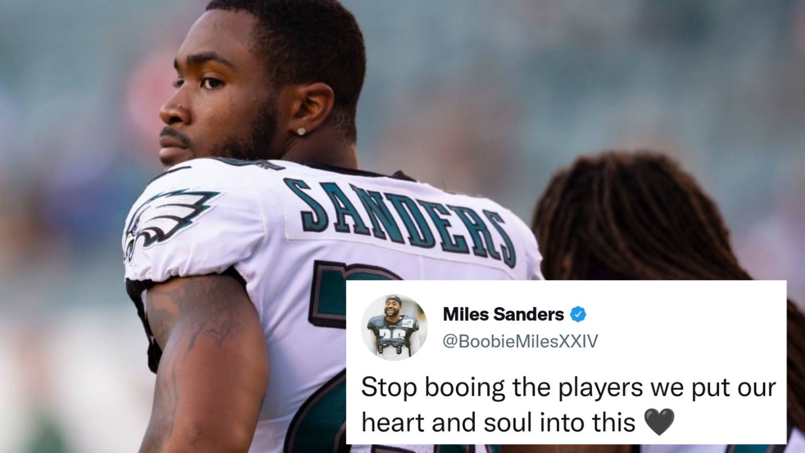 “Stop booing the PLAYERS”: Miles Sanders urges Philadelphia Eagles fans to show solidarity