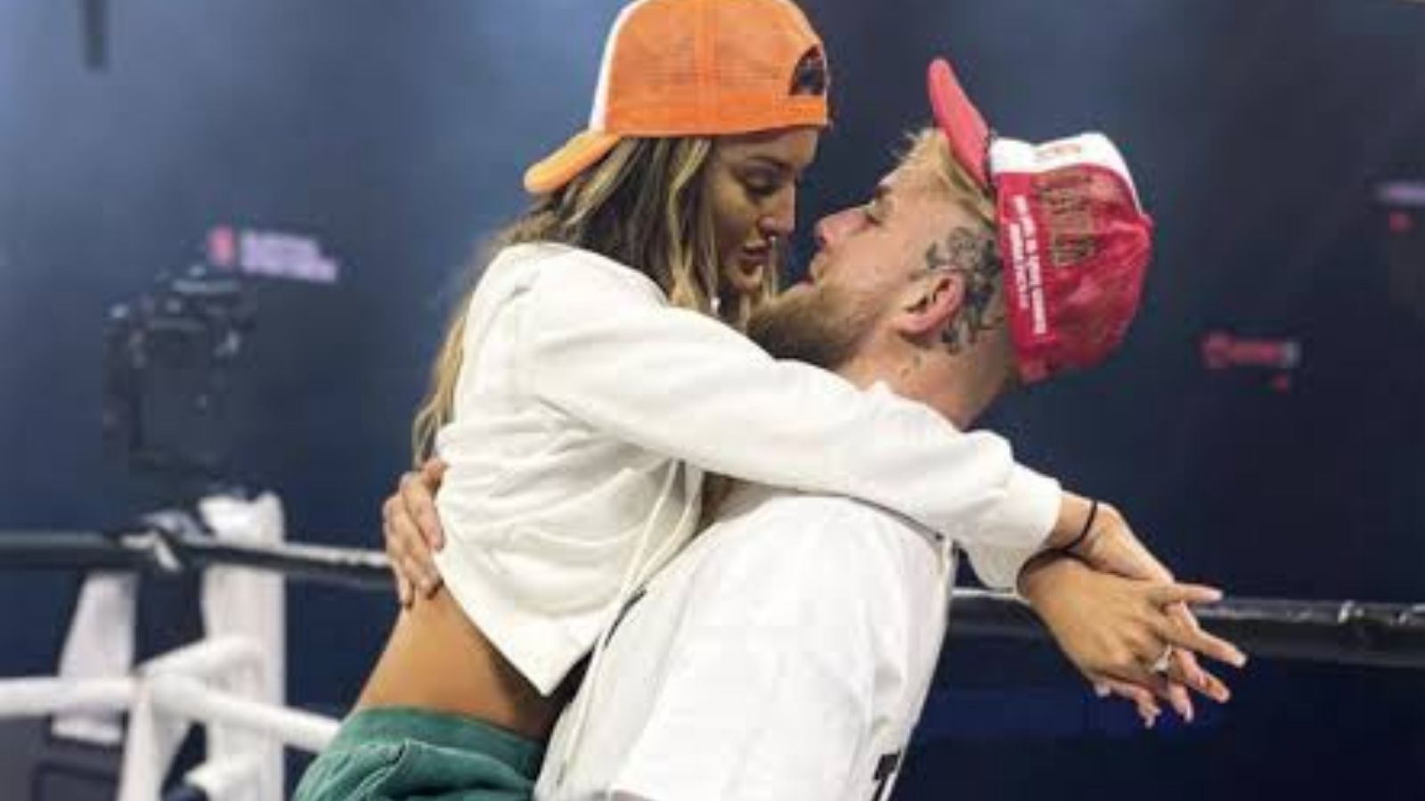 “Taste Like win” – Jake Paul and Julia Rose share intense kiss after his knockout win over Tyron Woodley