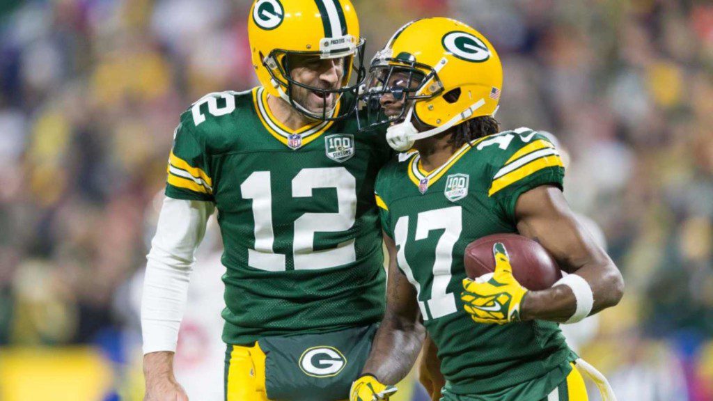 Aaron Rodgers and Davante Adams