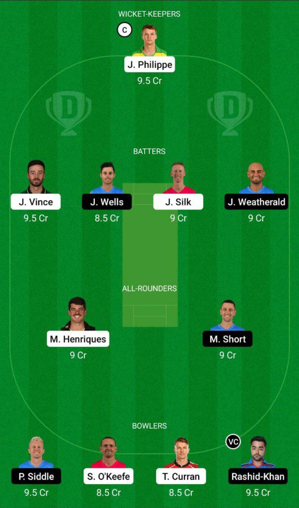 SIX vs STR Dream11