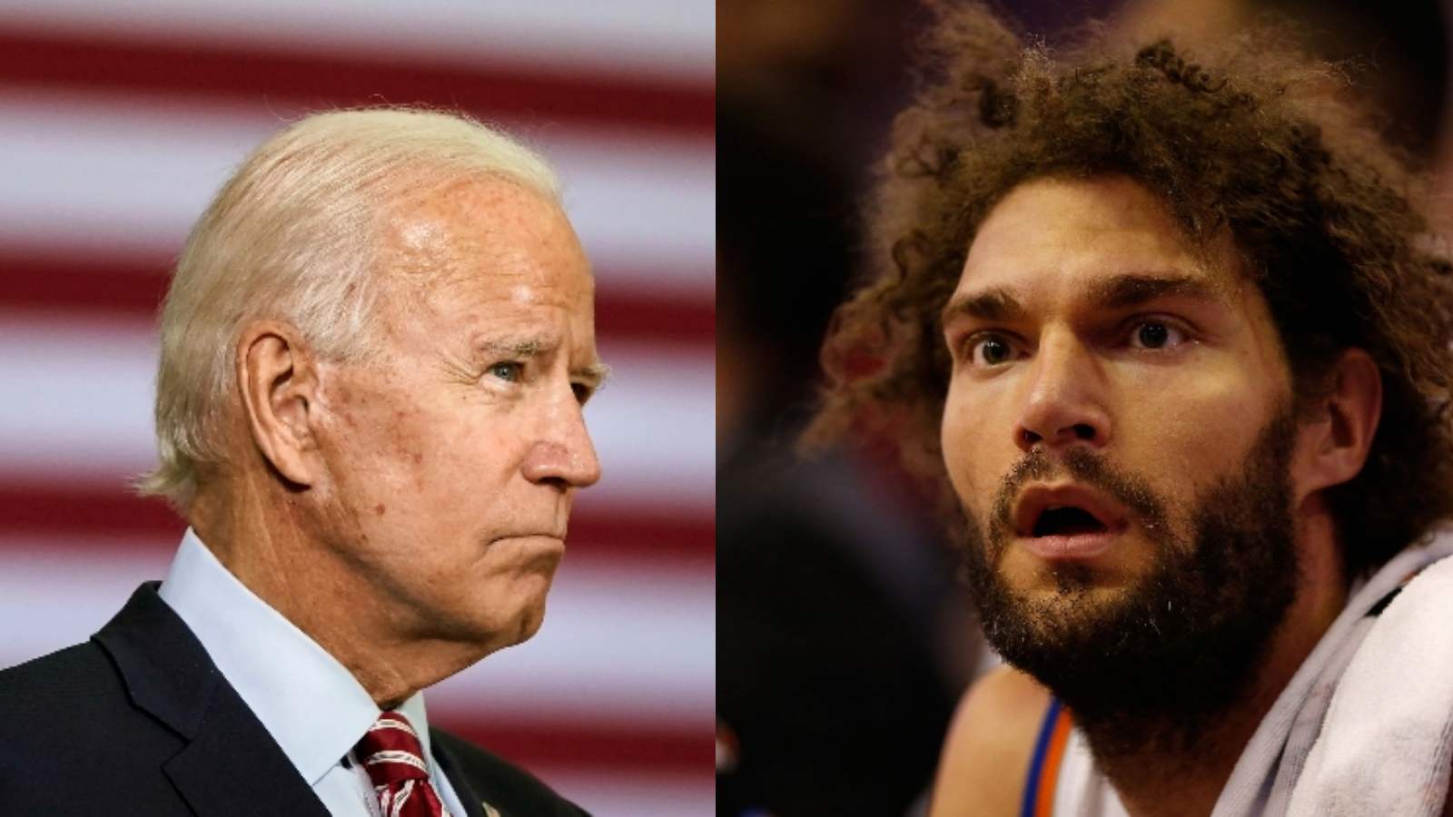 Robin Lopez hysterically calls out President Joe Biden as Utah Jazz Bear ruin kids during musical chairs