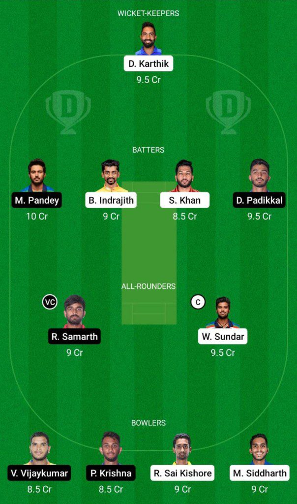 TN vs KAR Dream11