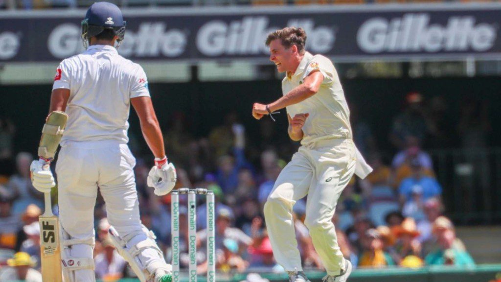 Jhye Richardson claimed two wickets in England's second innings