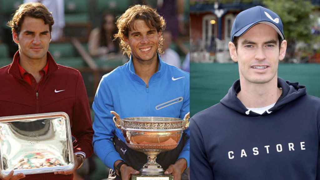 Andy Murray, Rafael Nadal and Roger Federer