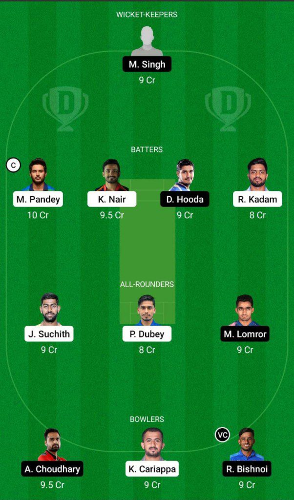 KAR vs RAJ Dream11