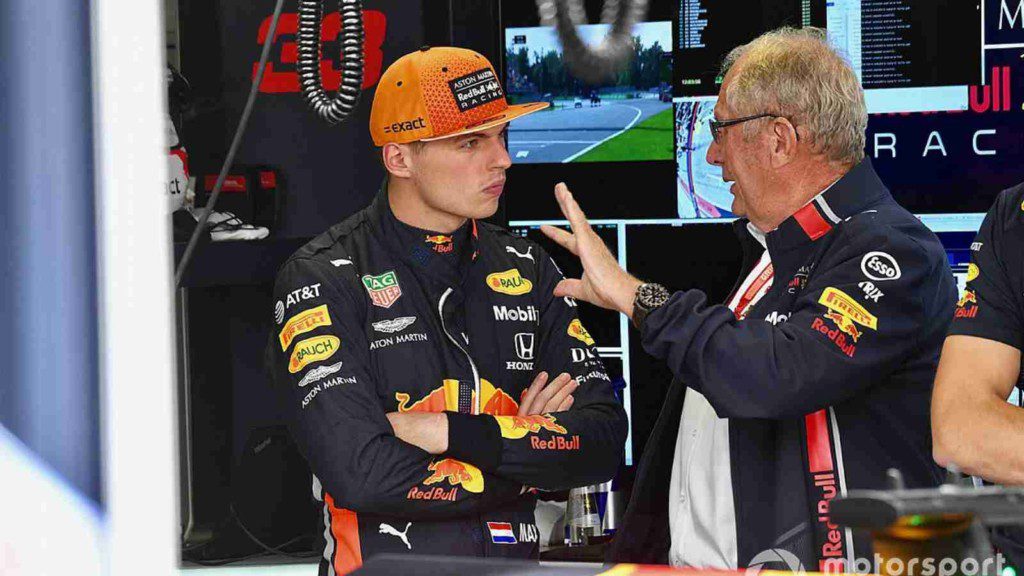 Marko Helmut and Max Verstappen