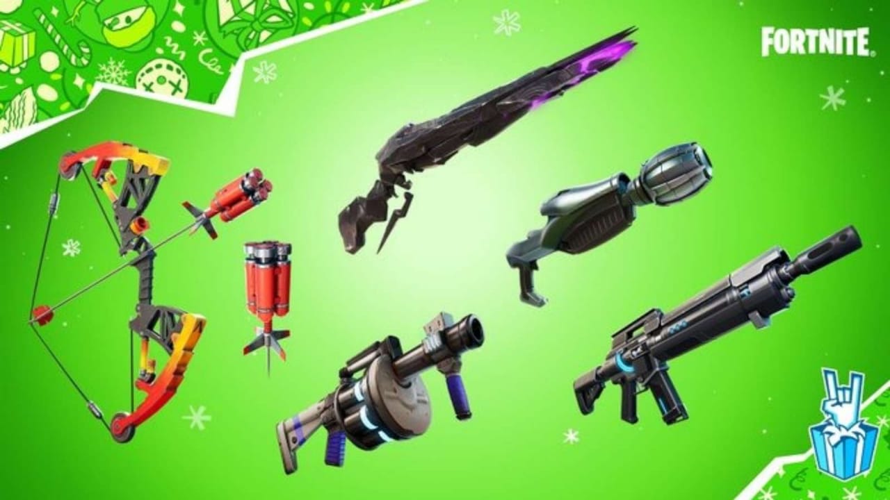 Fortnite Creative new Mythics weapons gliding into play in Chapter 3