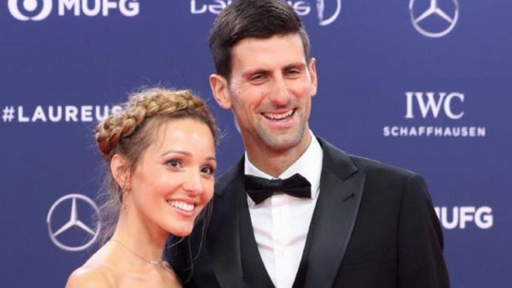 Novak Djokovic and his wife Jelena