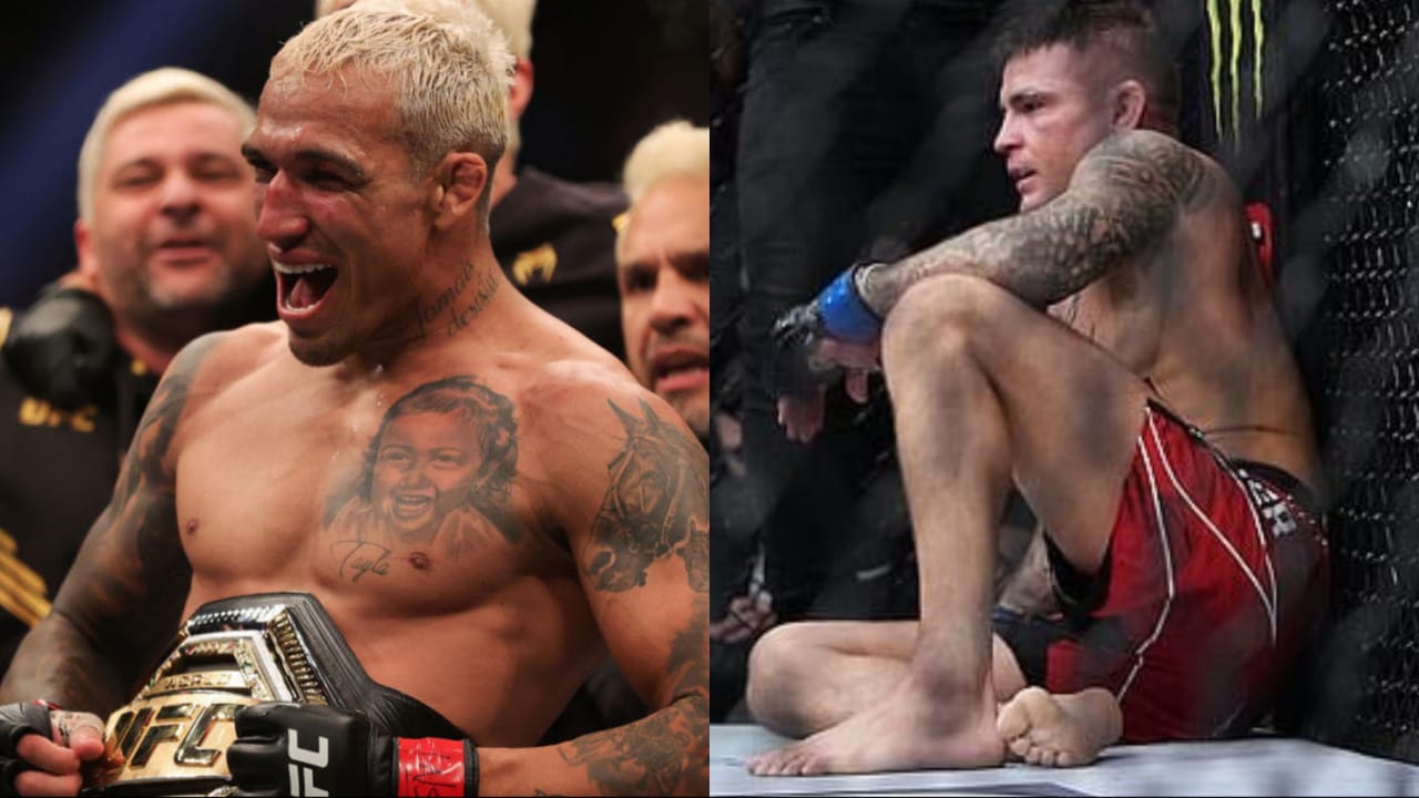 “Burned my shoulder out”- Dustin Poirier details how the unending ground and pound was his undoing against Charles Oliveira