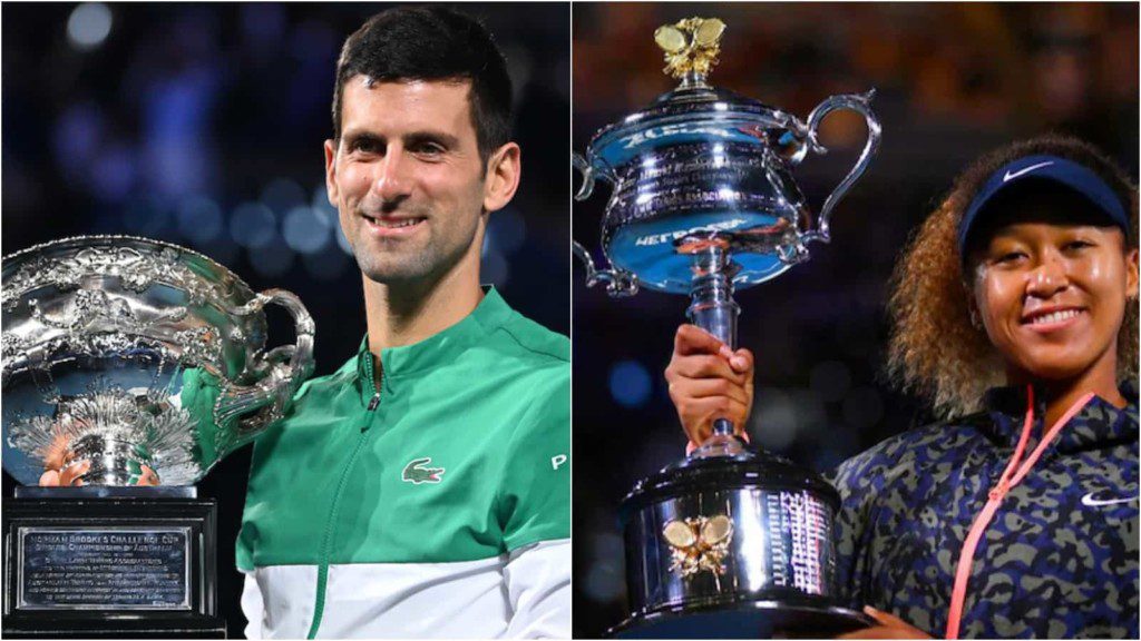 Novak Djokovic and Naomi Osaka - Defending Champions at the Australian Open 2022