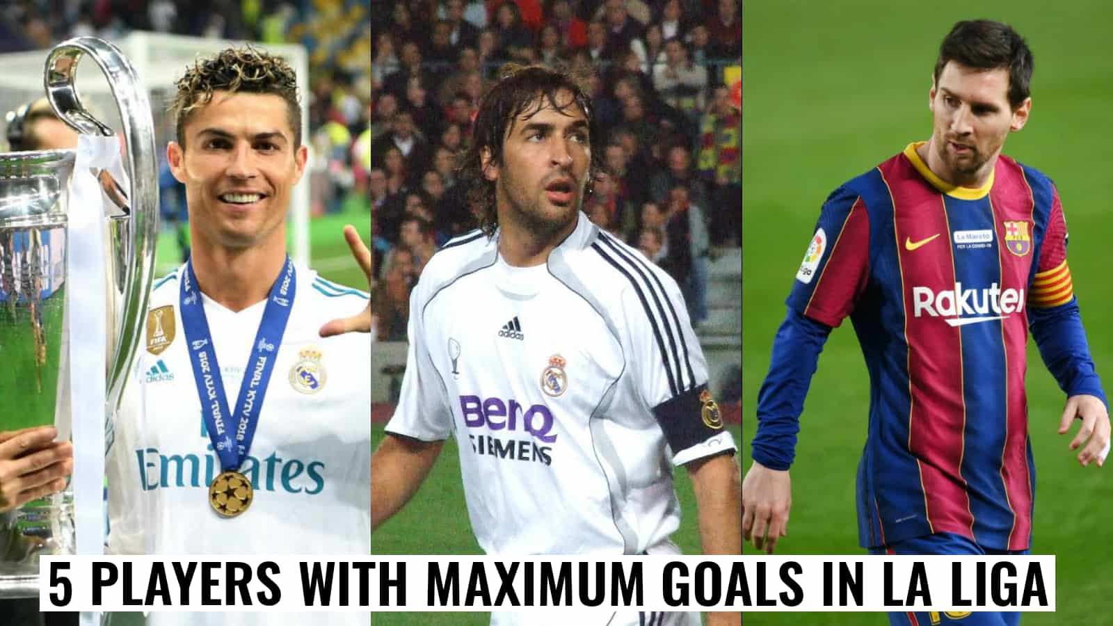 5 Players with Maximum goals in La Liga