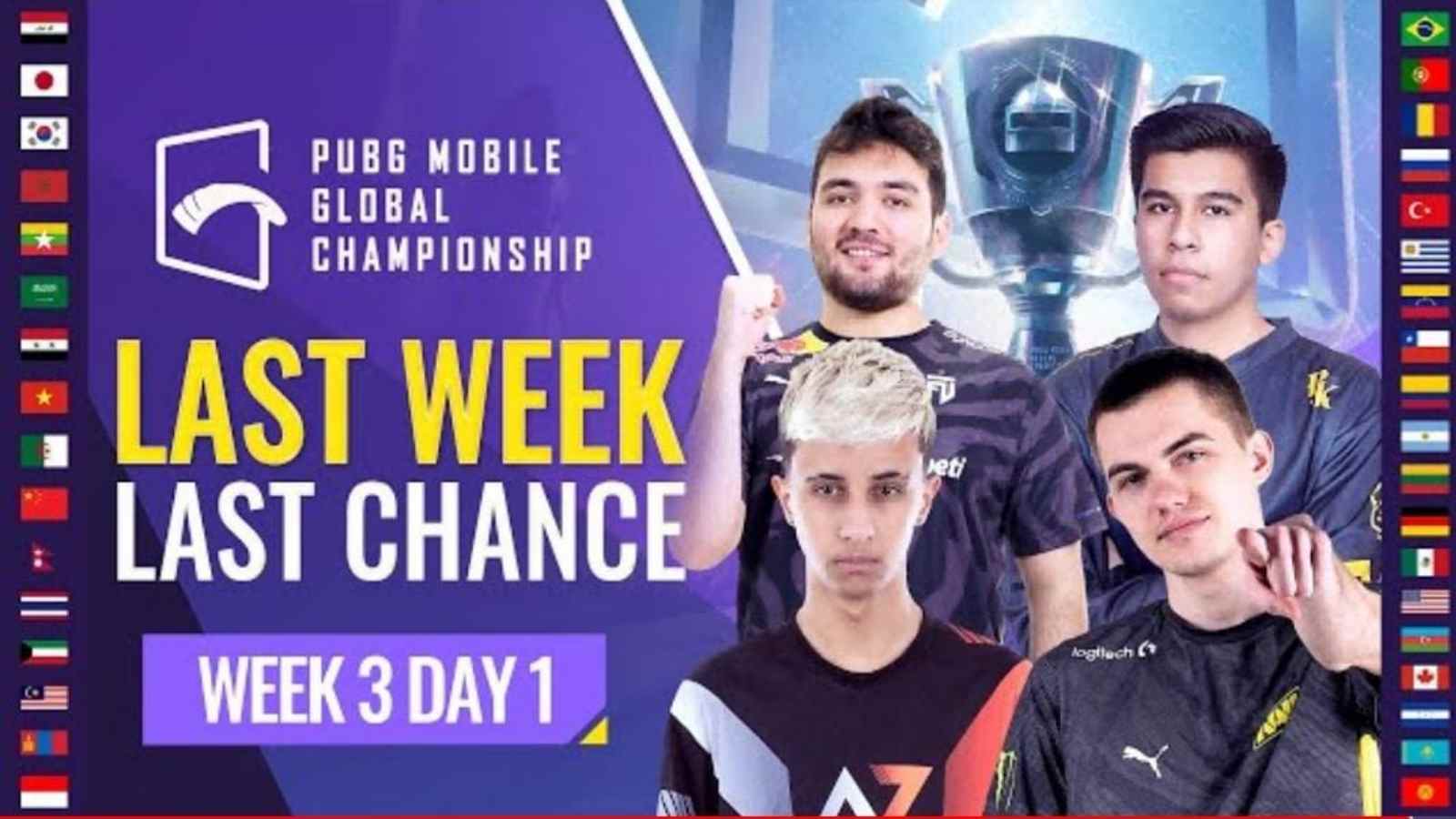 PUBG Mobile Global Championship 2021 West: Week 3 Day 1 Overall standings