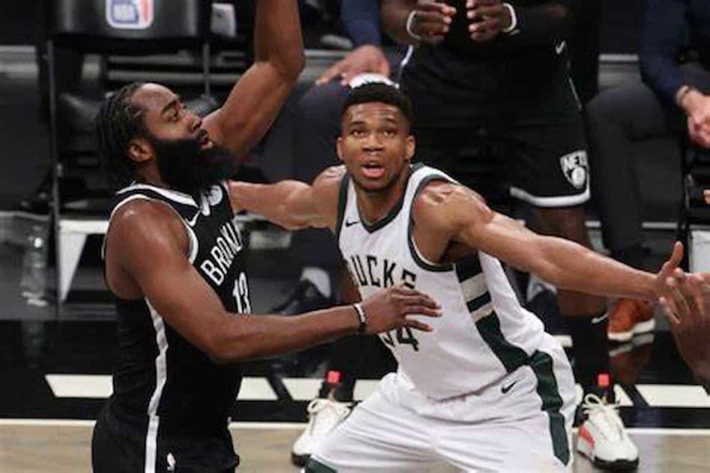 Giannis Antetokounmpo and James Harden