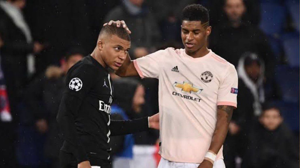 Marcus Rashford and Kylian Mbappe