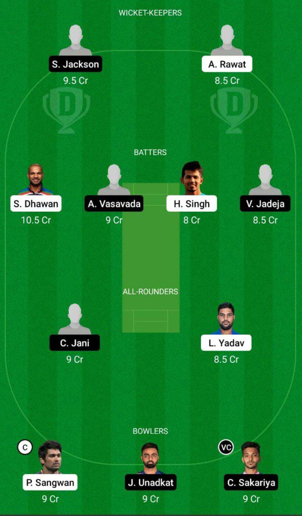 DEL vs SAU Dream11