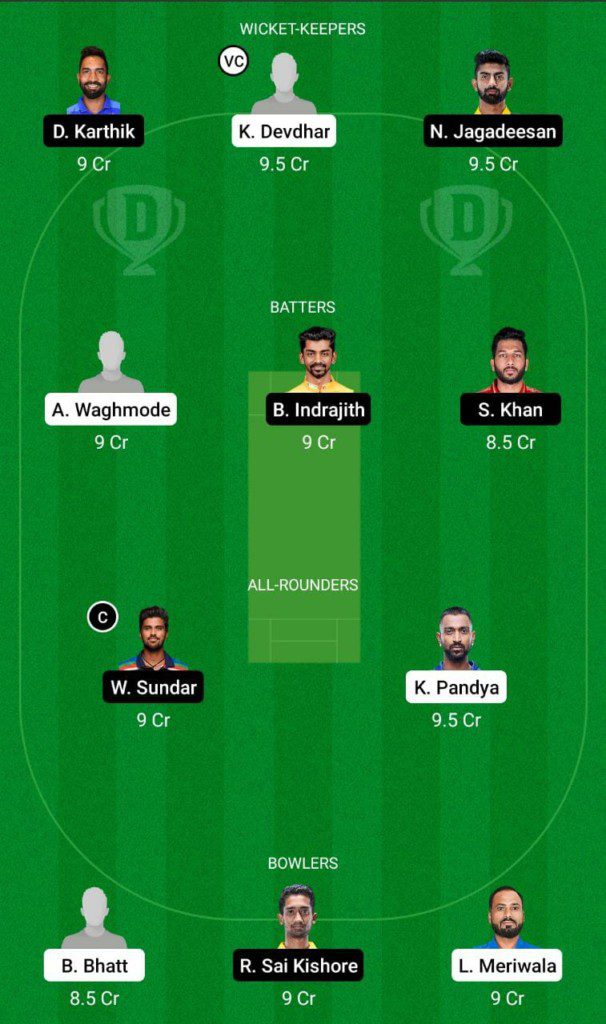 BRD vs TN Dream11