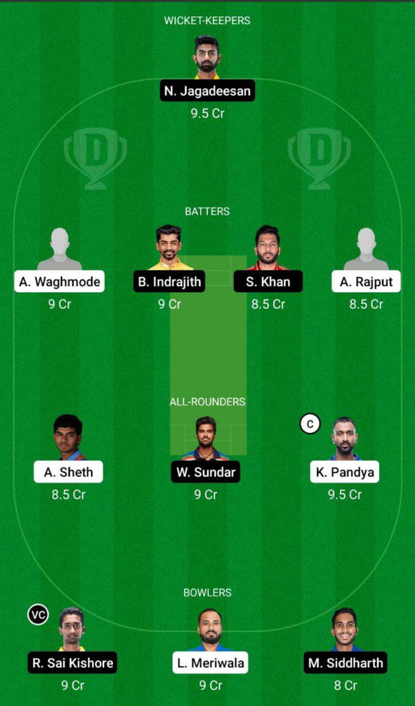 BRD vs TN Dream11