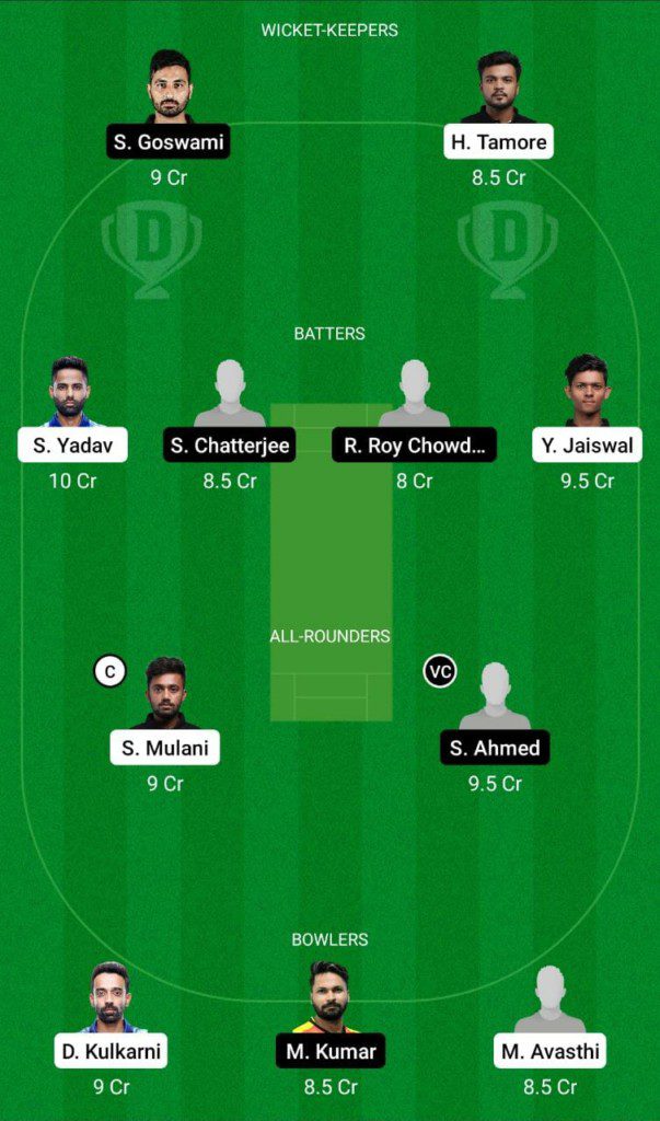 MUM vs BEN Dream11