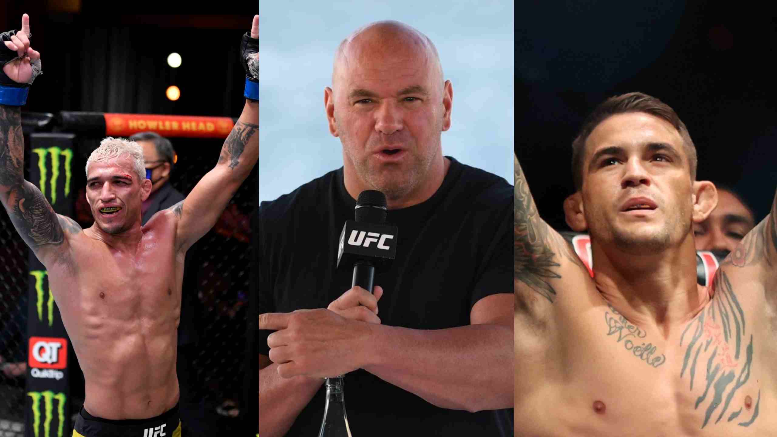 “Blue-collar guys are here”- Dana White hails Charles Oliveira and Dustin Poirier vehemently for the journey they’ve been through