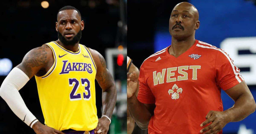 LeBron James and Karl Malone