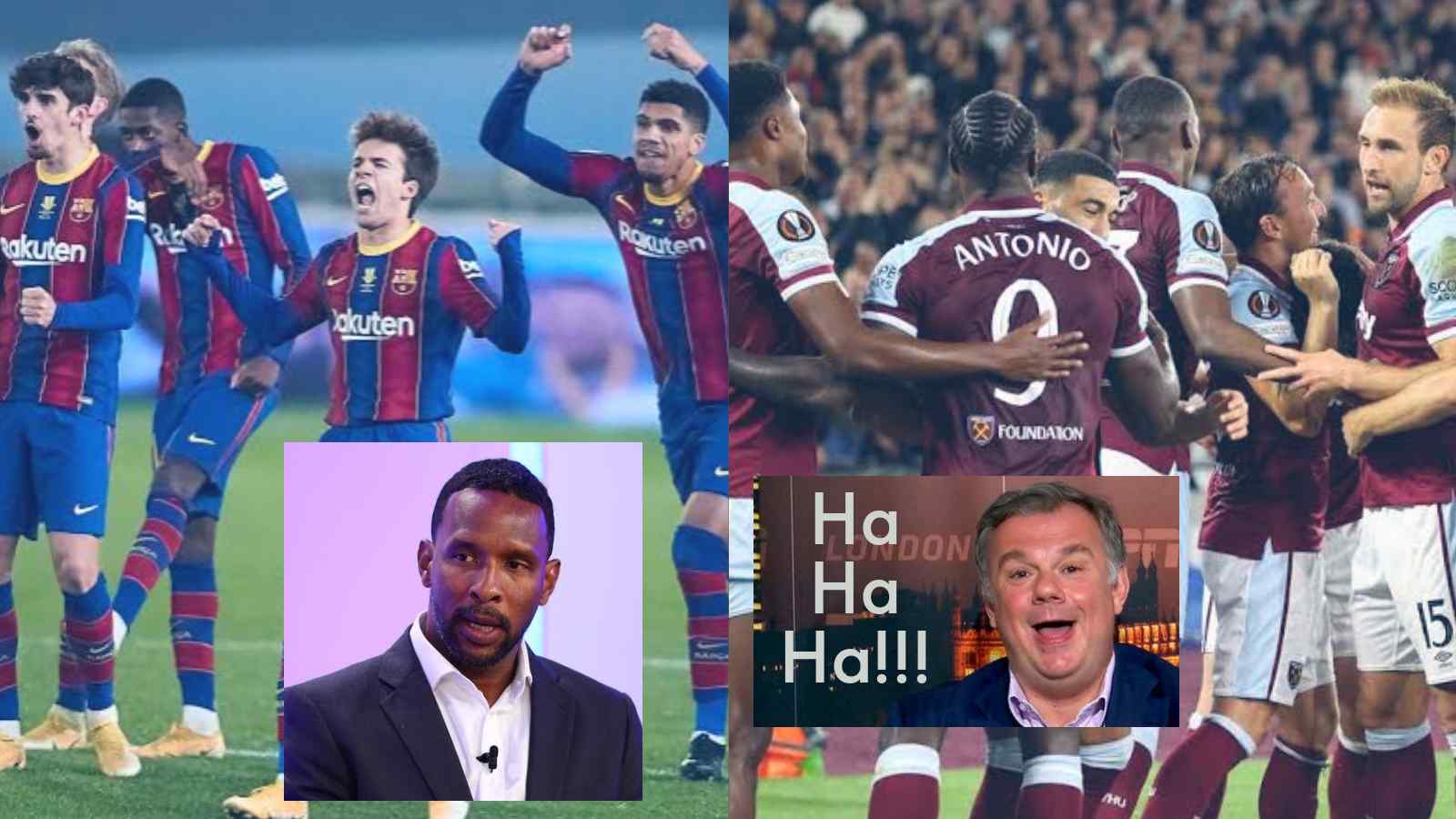 Can Barcelona beat West Ham United? Gab Marcotti gives a hilarious reaction to the answer by former West Ham United goalkeeper