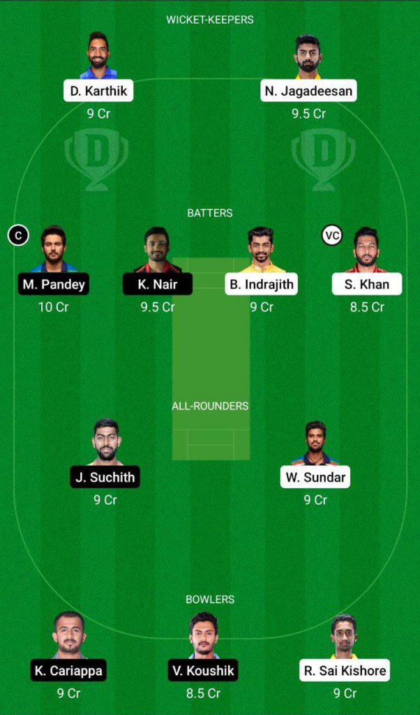 TN vs KAR Dream11